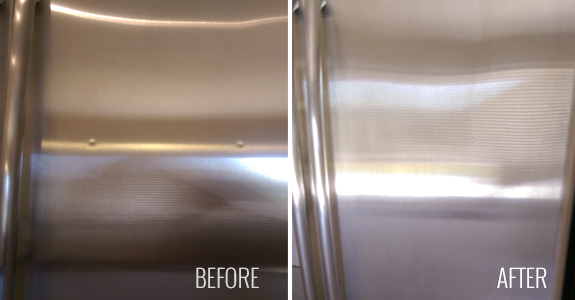 Refrigerator dent removal before and after